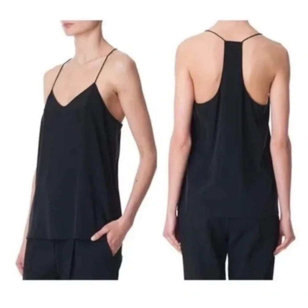 Tibi Silk Tank Cami with Red Heart Pattern Size 2